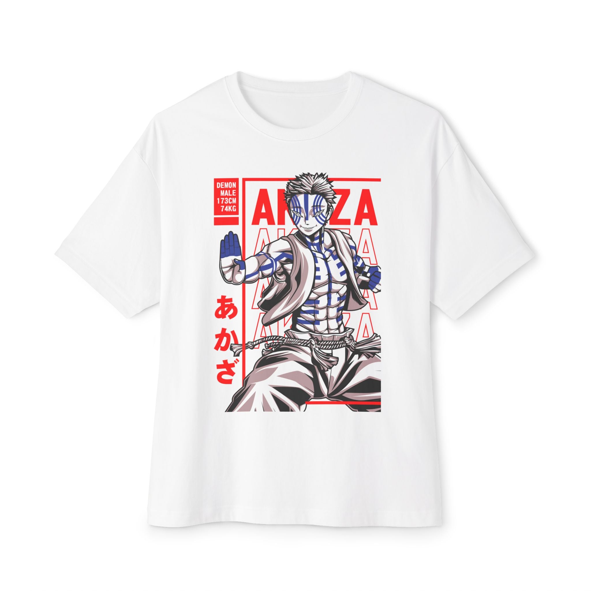 Anime Graphic Tee — Akaza Demon Slayer Manga Design