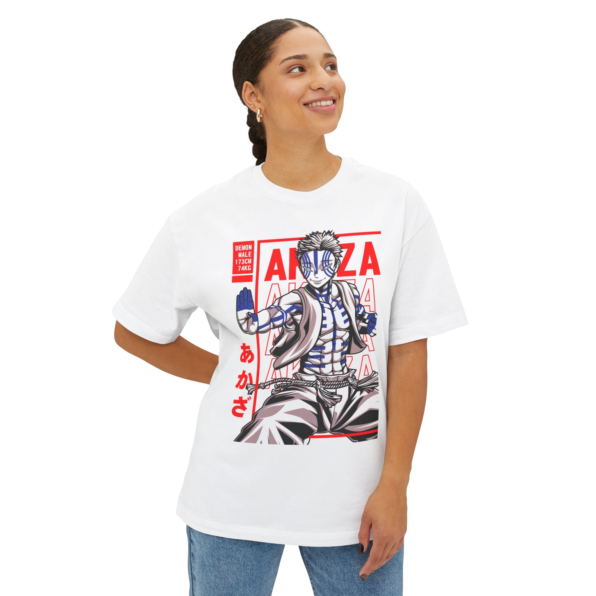 Anime Graphic Tee — Akaza Demon Slayer Manga Design
